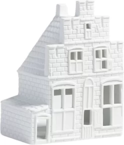 Waxinelichthouder - Vermeer - 14 Cm - Het Straatje Van Vermeer - Johannes Vermeerstraat - Hollandse Cadeautjes - Moederdag Cadeau Voor Mama - Moederdag Cadeau