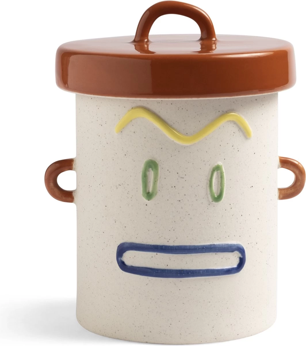 &Klevering | &K Amsterdam Jar Cheeky | Stenen Pot Met Gezicht