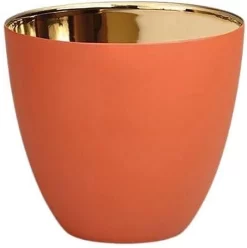 &Klevering - Waxinelichthouder Gold Terracotta Small - Waxinelichthouders