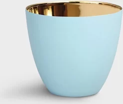 Theelicht Houder Goud En Blauw - &Klevering