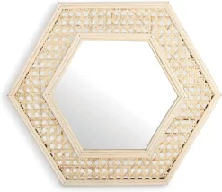 &KLEVERING Spiegel | Zeshoekige Rotan Spiegel Cannage | &K Amsterdam