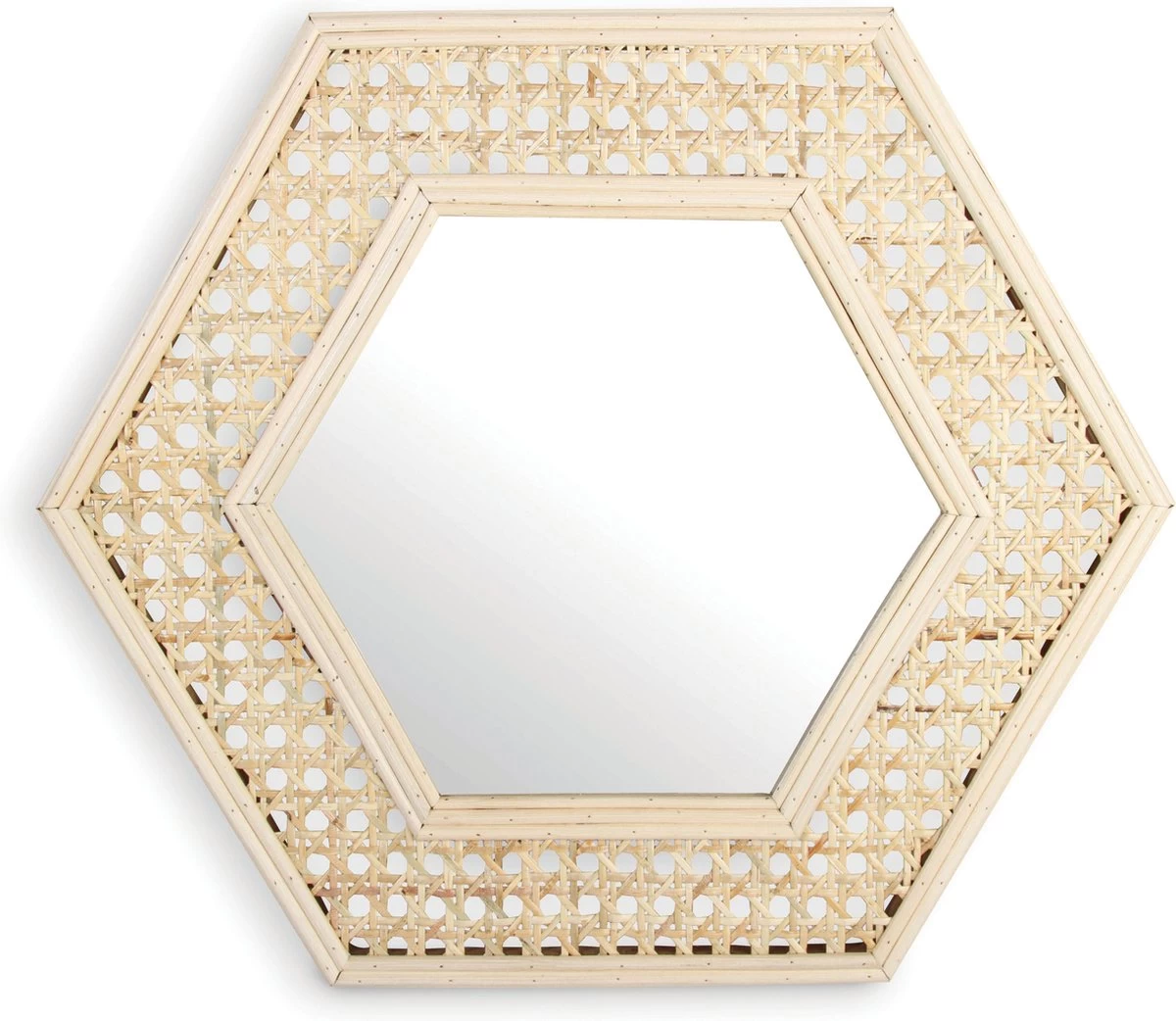 &KLEVERING Spiegel | Zeshoekige Rotan Spiegel Cannage | &K Amsterdam