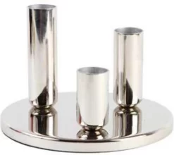 &Klevering Amsterdam | Ronde Kandelaar Zilver | Kaarsen - Cadeau Voor Vrouw - Moederdag Cadeau Voor Mama
