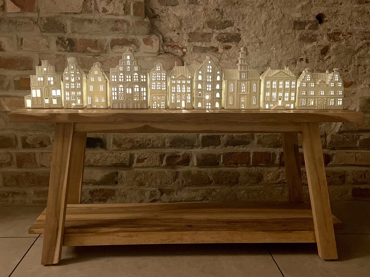 Waxinelichthouder - Set Van 4 - Rembrandthuis - Grachtenpand - Nieuwe Woning - Hollandse Cadeautjes - Image 7