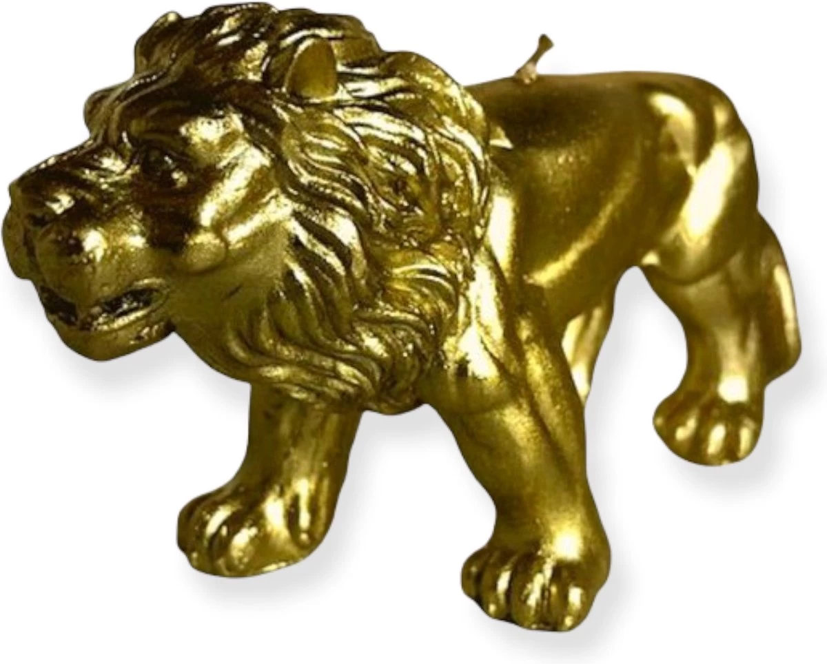 &Klevering Kaars Leeuw | Goud