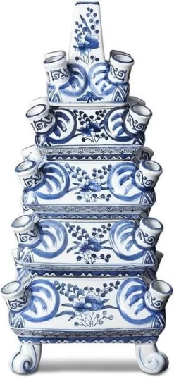 Tulpenvaas Rijksmuseum - 58 Cm - &Klevering - Delfts Blauw