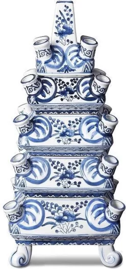 &Klevering Tulpenvaas Rijksmuseum - 58 Cm - Delfts Blauw