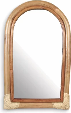 &Klevering Arch Bamboo Mirror | Bamboe Spiegel &K Amsterdam | Boog Spiegel Small