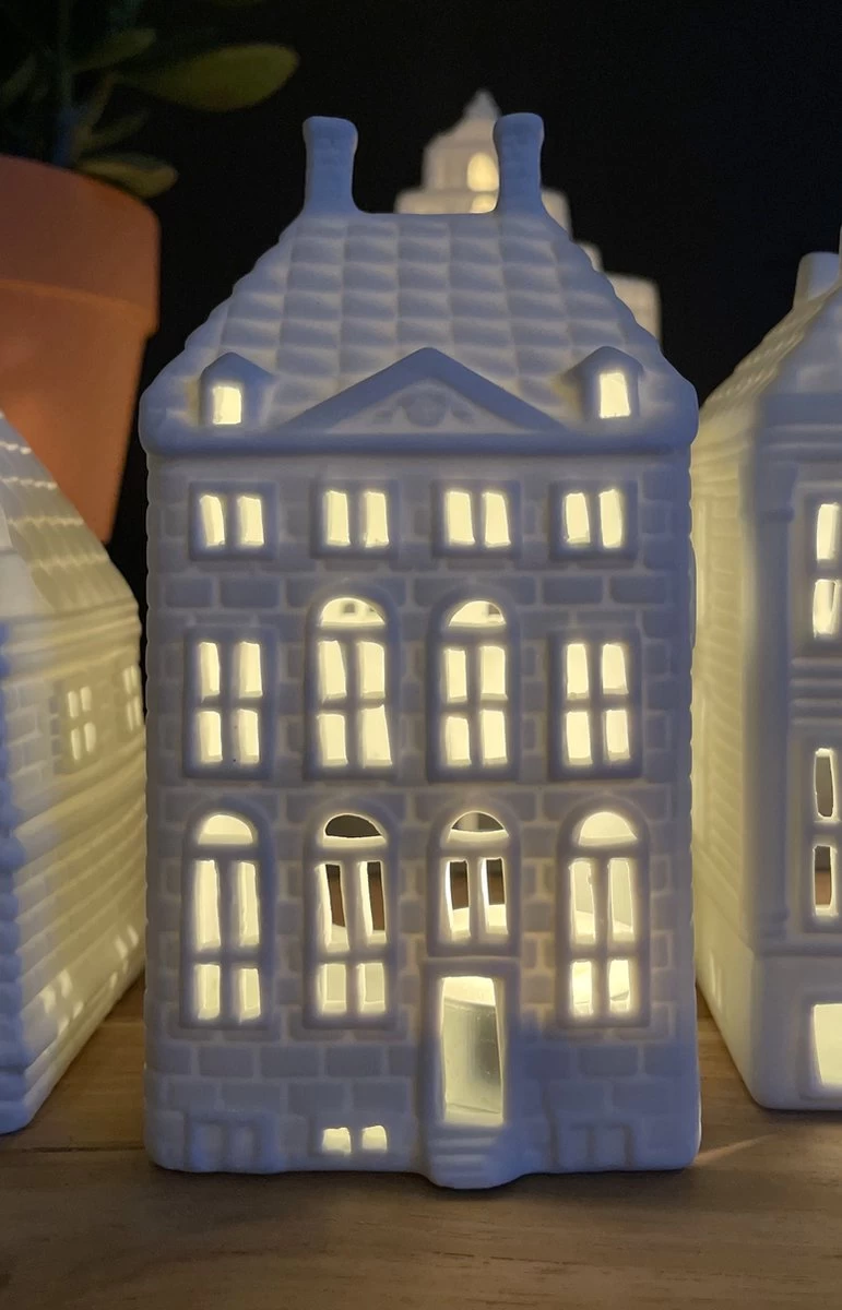 Waxinelichthouder - Set Van 4 - Rembrandthuis - Grachtenpand - Nieuwe Woning - Hollandse Cadeautjes - Image 5