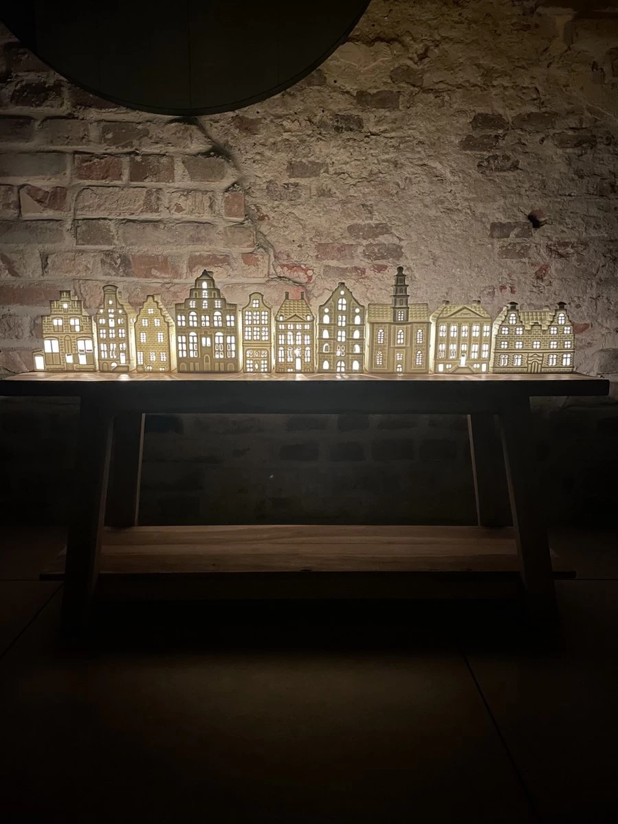 Waxinelichthouder - Set Van 4 - Rembrandthuis - Grachtenpand - Nieuwe Woning - Hollandse Cadeautjes - Image 10