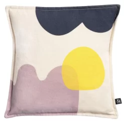 & Klevering &klevering Collage Kussen 40x40 Geel