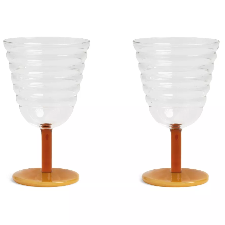 & Klevering &klevering Mingle Glazen Set Van 2 Oranje