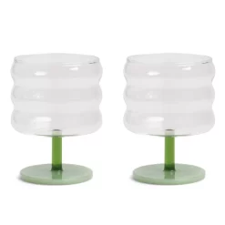 & Klevering &klevering Mingle Wijnglazen Set Van 2 Groen