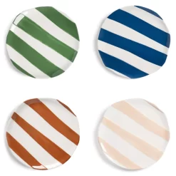 & Klevering &klevering Oblique Ontbijtbord Ø18 Set Van 4