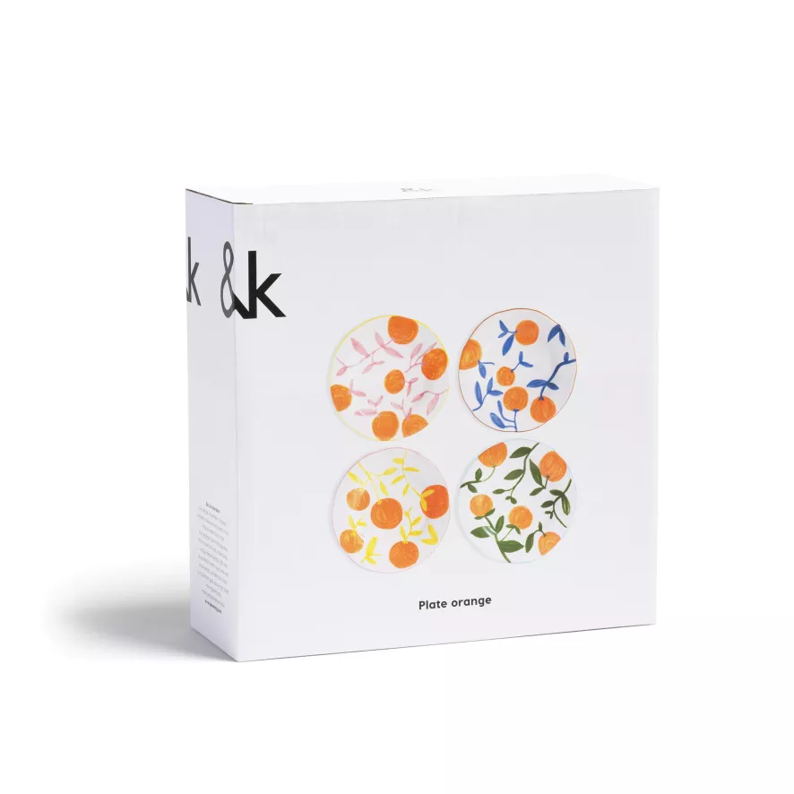 & Klevering &klevering Orange Twig Dinerbord Ø22 Set Van 4 - Image 6