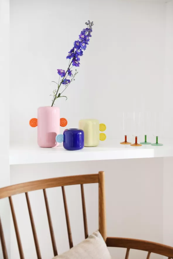 & Klevering &klevering Snail Vaas Small Donkerblauw - Image 4