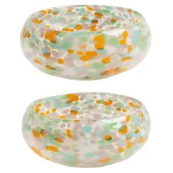 & Klevering &klevering Stipple Kom Ø16,5 Set Van 2 Oranje