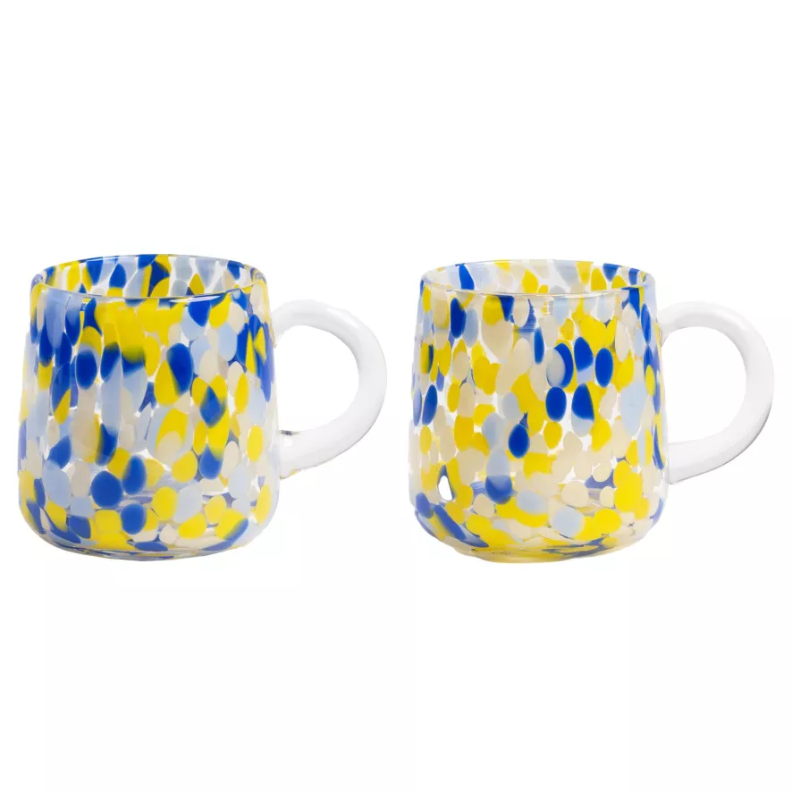 & Klevering &klevering Stipple Mok 0,25L Set Van 2 Blauw