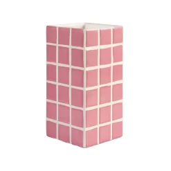 & Klevering &klevering Tile Vaas Roze